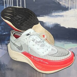 Nike ZoomX Vaporfly Next% 2 Glacier Blue Black Chile Red CU4111-400 Sz Mens 7